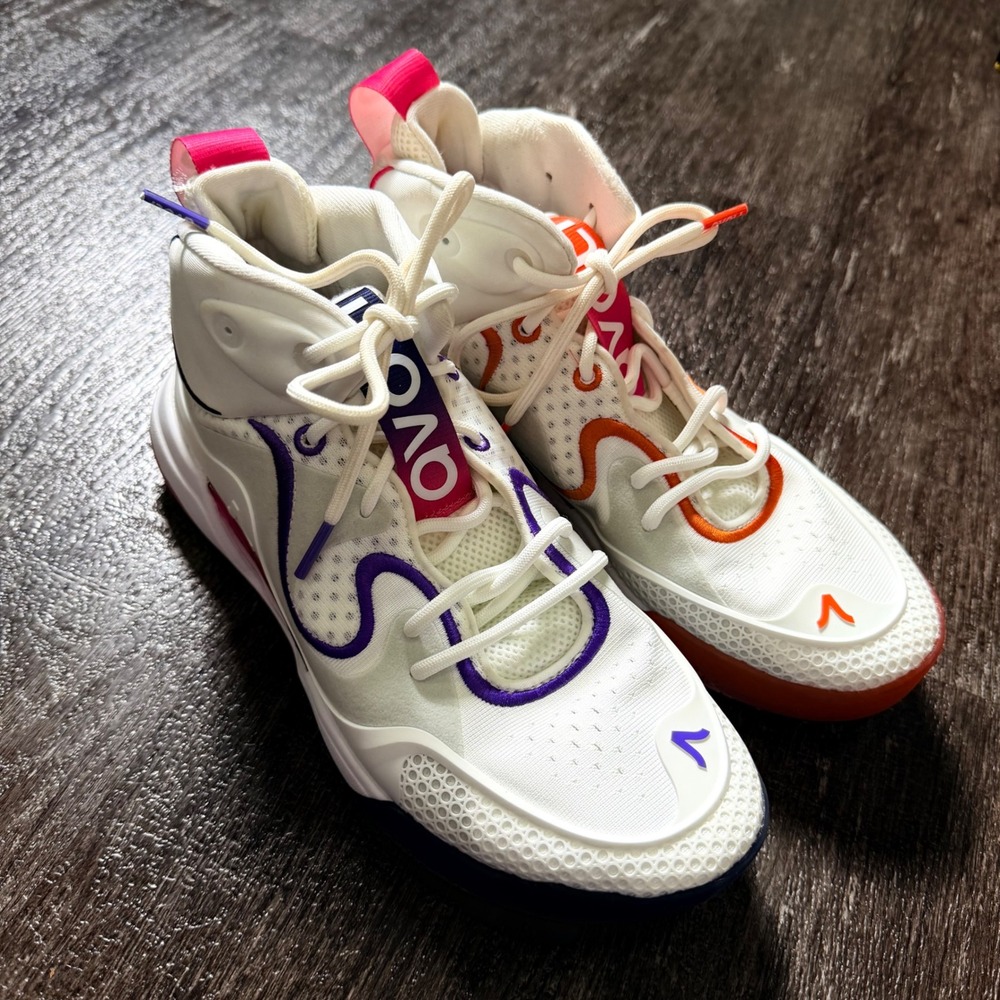 Avoli Volley2 Volleyball Shoes Women 8.5 White Purple Orange High Top